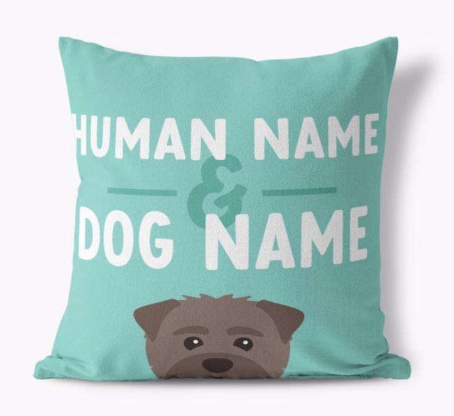 Human And Pet Name: Personalized {breedFullName} Canvas Pillow